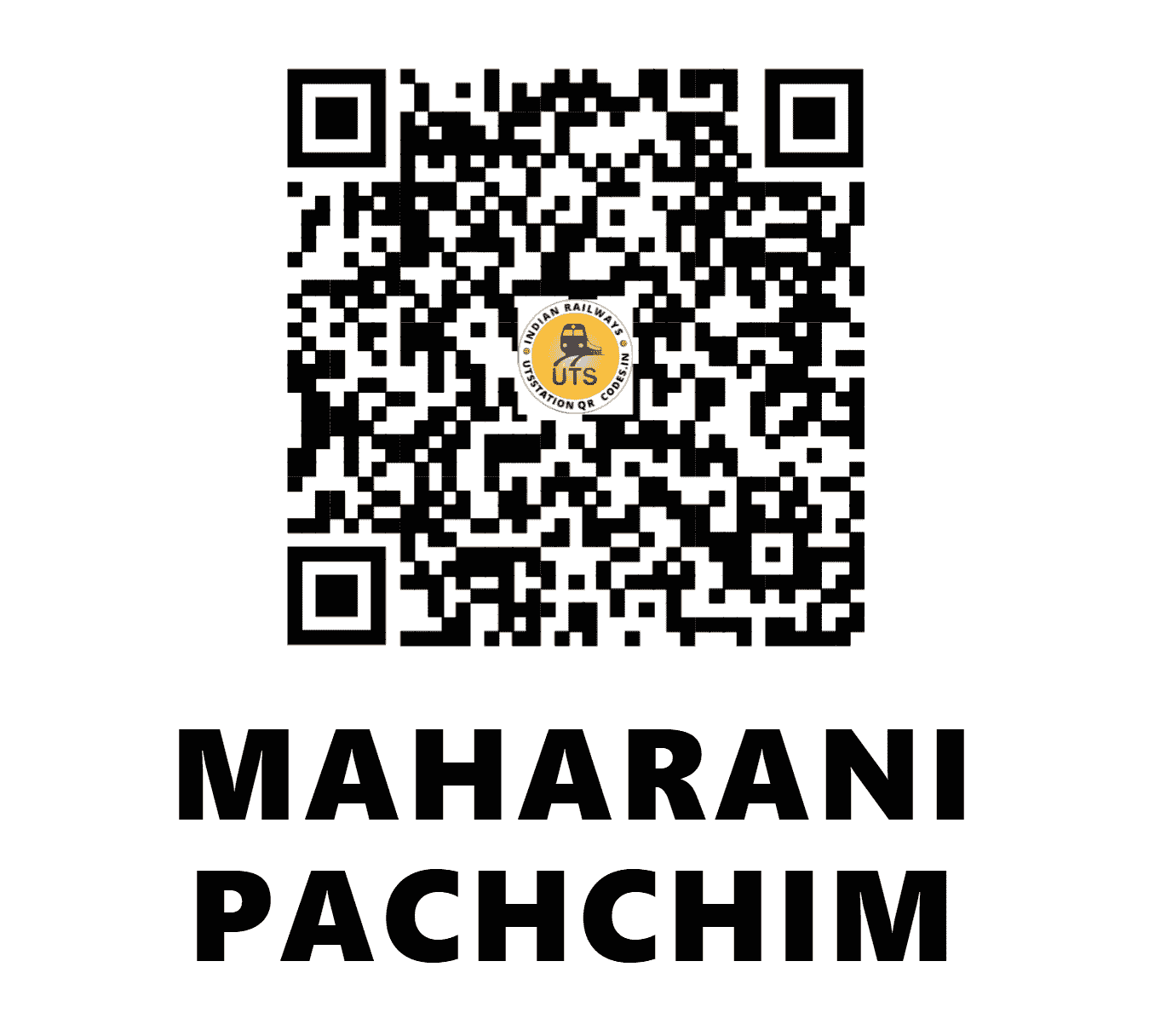 UTS QR Code for MAHARANI PACHCHIM - MWP - NR (UTTAR PRADESH)